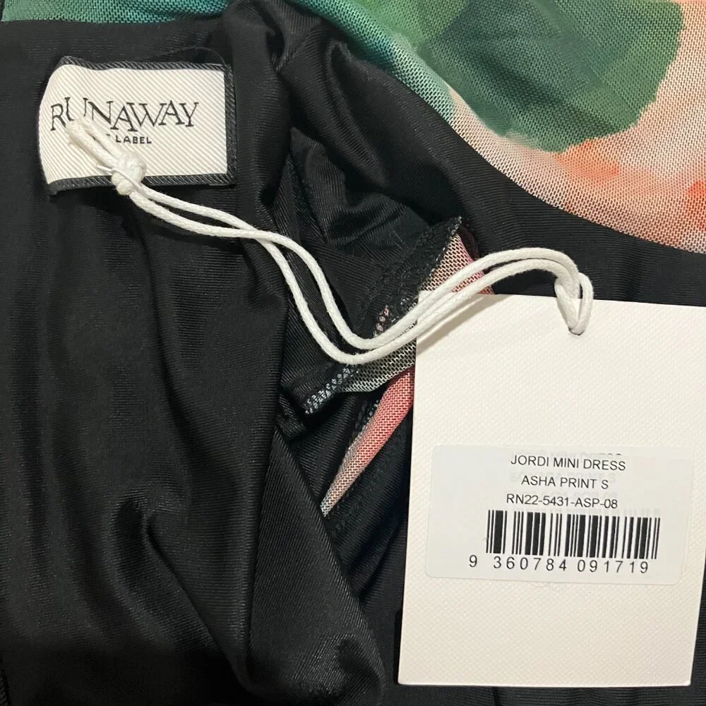 NWT Runaway The Label Jordi Mini Dress Asha Print Size Small - Picture 9 of 9